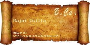 Bajai Csilla névjegykártya