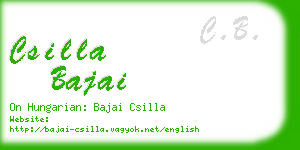 csilla bajai business card